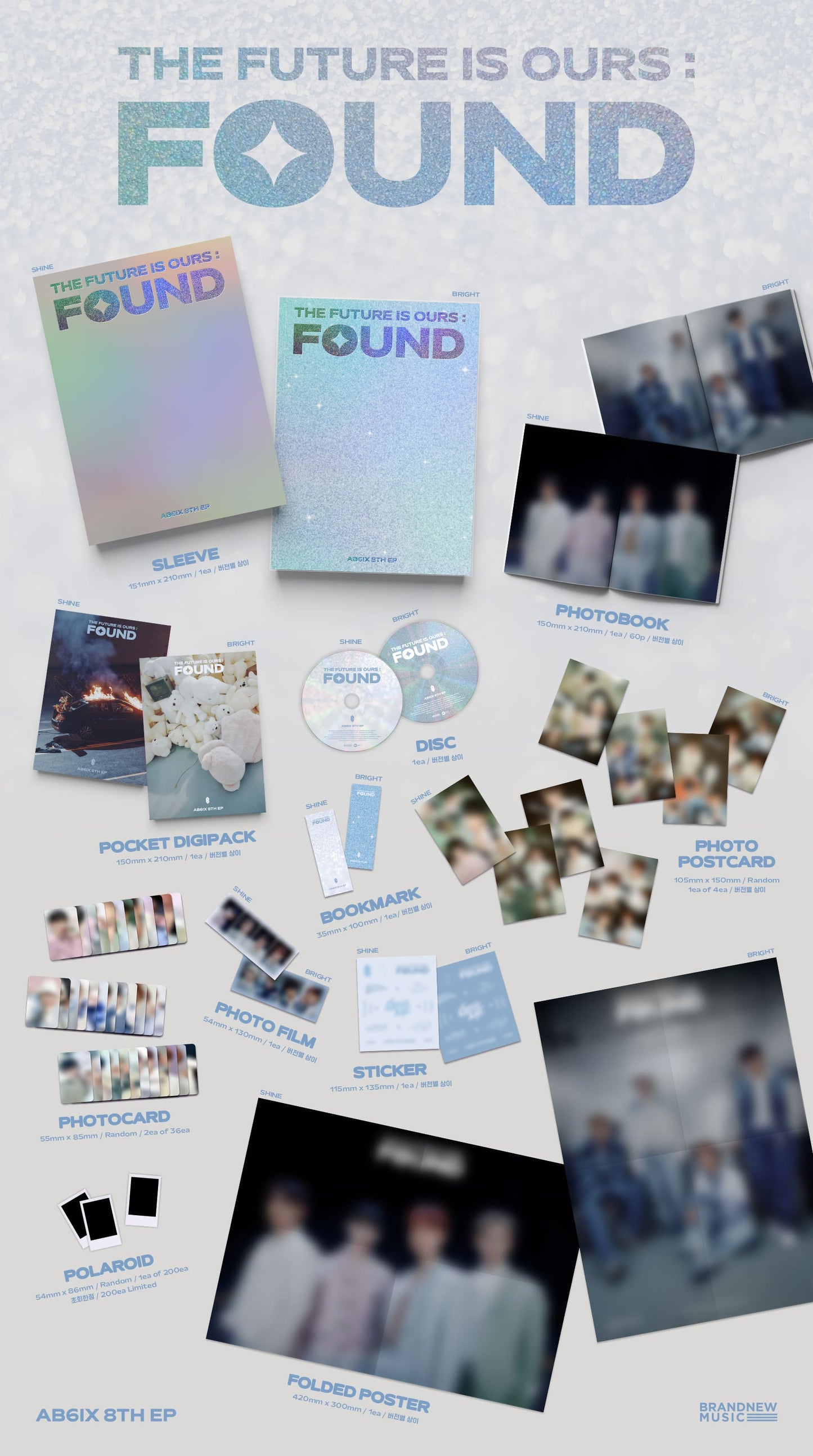 [PRE-ORDER] AB6IX - 8th EP Album [THE FUTURE IS OURS : FOUND] (Standard Ver.) + Makestar Photocard