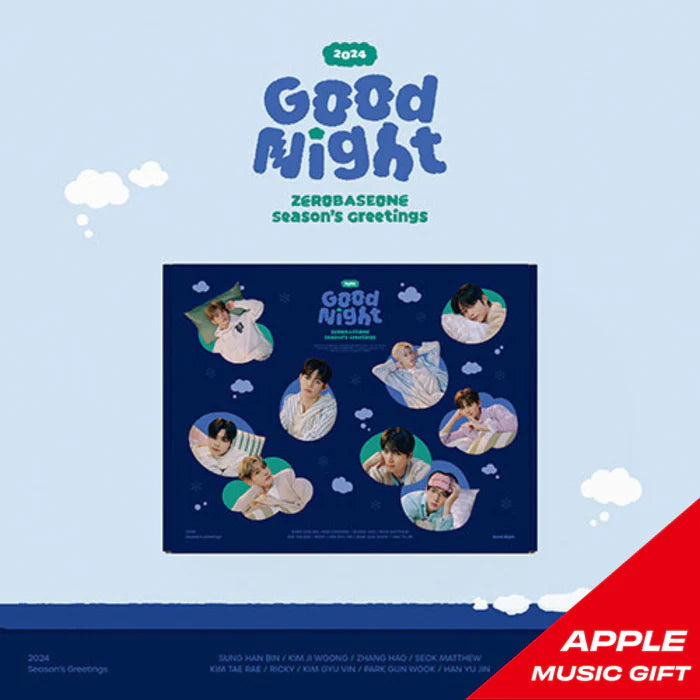 [PRE-ORDER] ZEROBASEONE - 2024 SEASON’S GREETINGS ‘Good Night’ + Apple Music Photocard Set