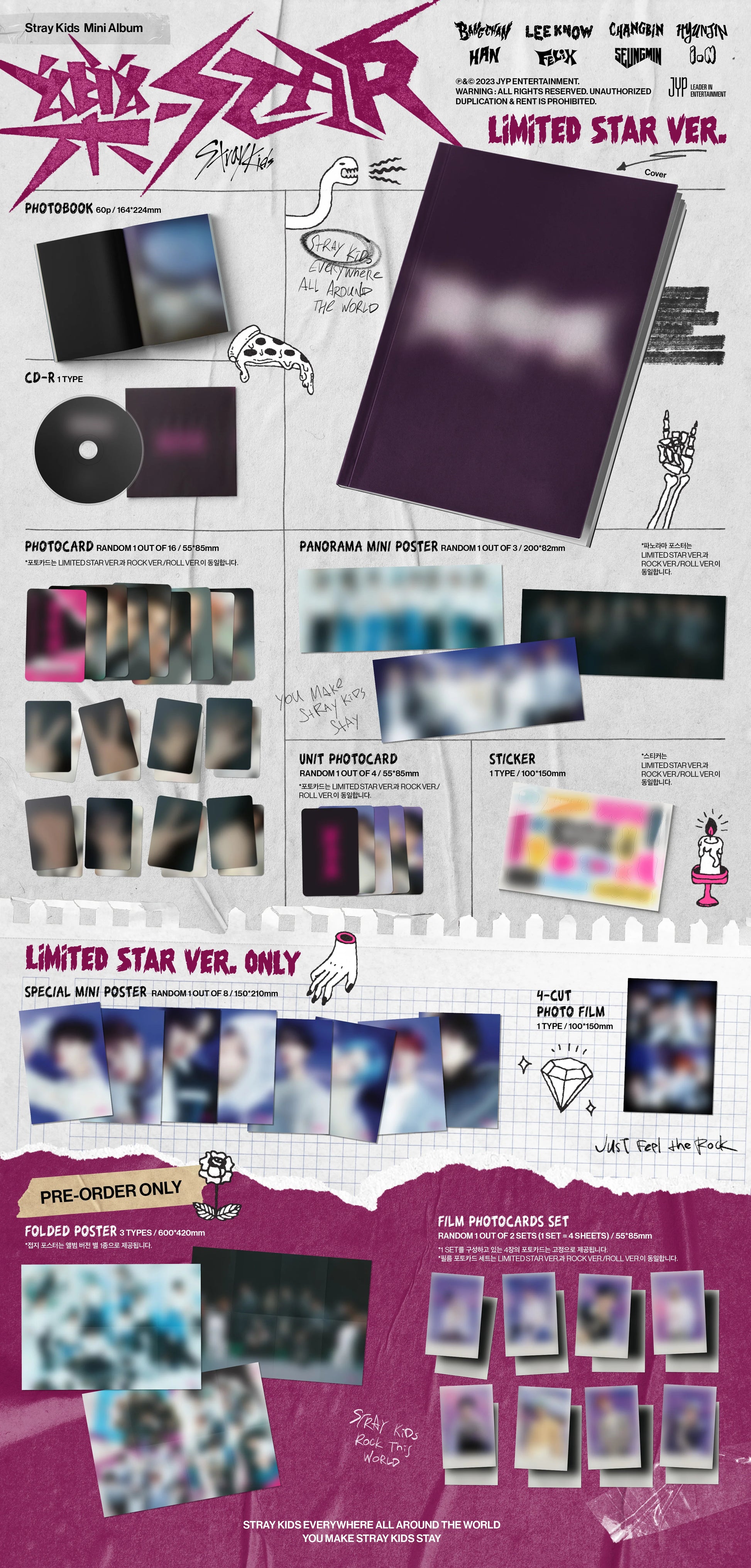 STRAY KIDS - 8th Mini Album ROCK-STAR [樂-STAR] (Limited STAR ver.) – Musidom