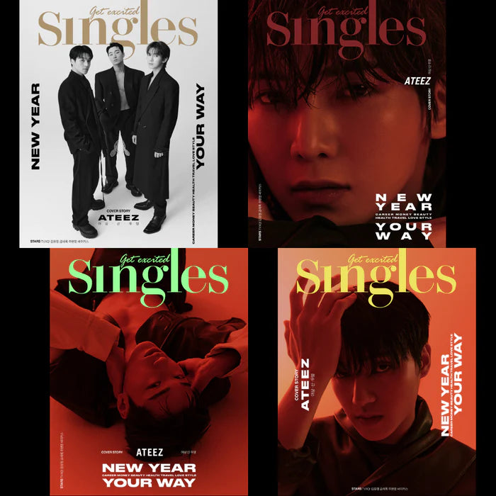 SINGLES Magazine 2024.01 (Cover: ATEEZ- YEOSANG, SAN, WOOYOUNG)