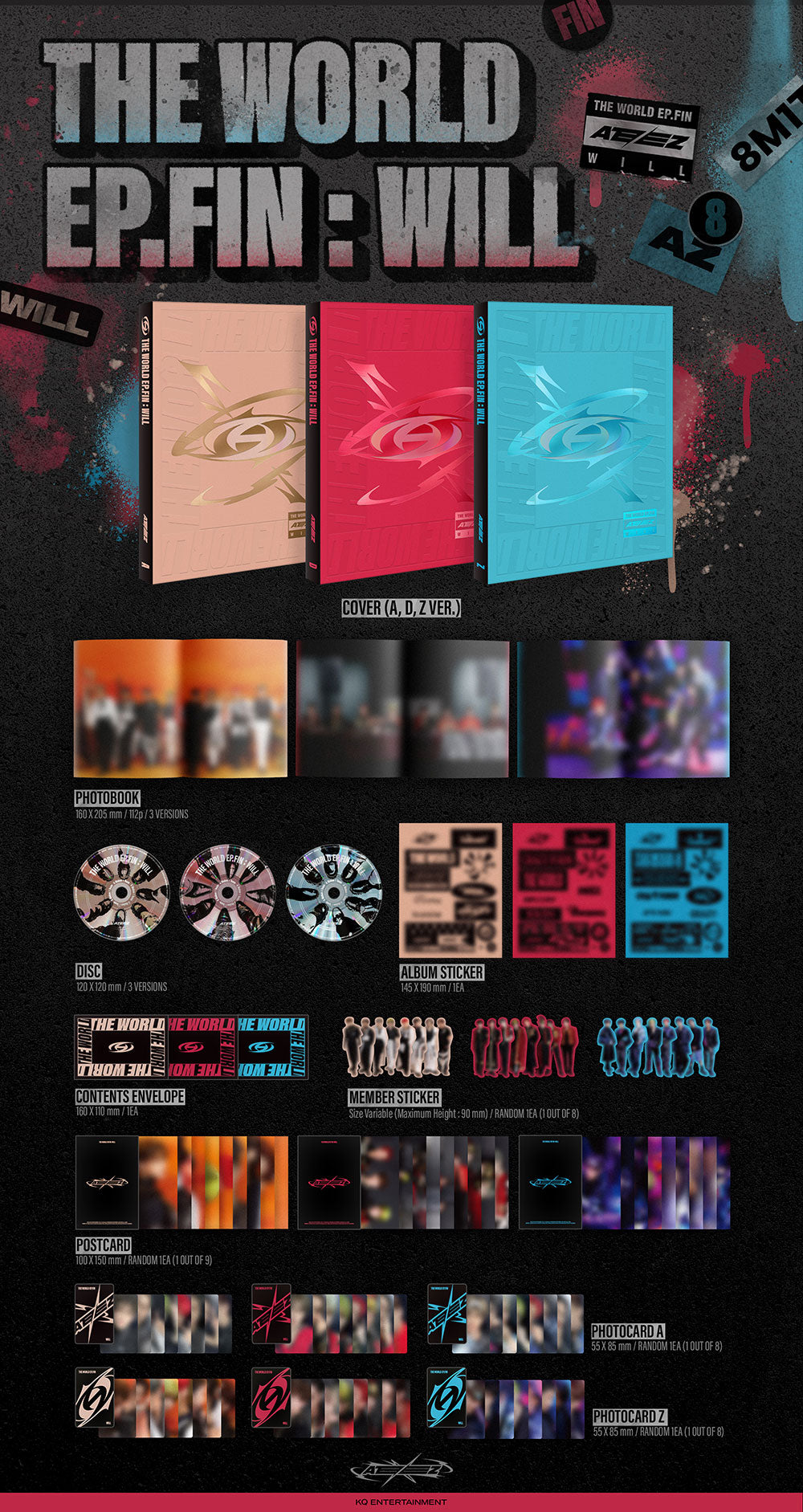 [PRE-ORDER] ATEEZ - THE WORLD EP.FIN : WILL [Korean Ver.] + AppleMusic Photocard