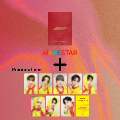 ATEEZ - 10th Mini Album [GOLDEN HOUR : Part.1] (POCA Ver.) + Makestar Raincoat Photocard