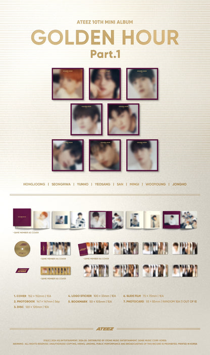 ATEEZ - 10th Mini Album [GOLDEN HOUR : Part.1] (Digipack Ver.)