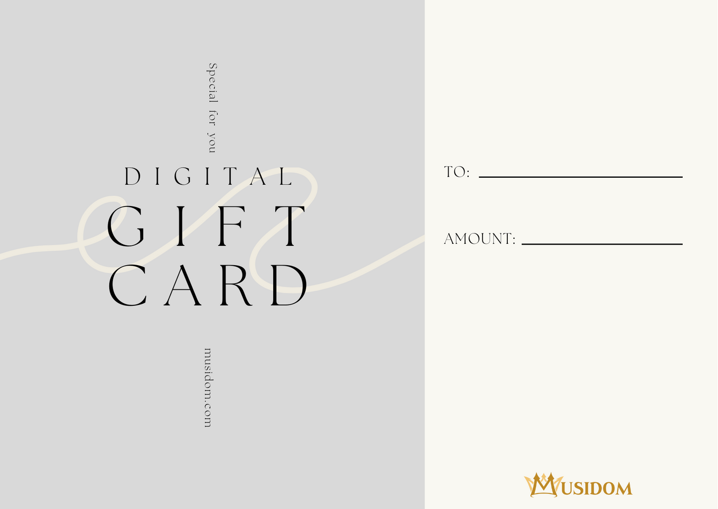 Carte cadeau numérique Musidom 