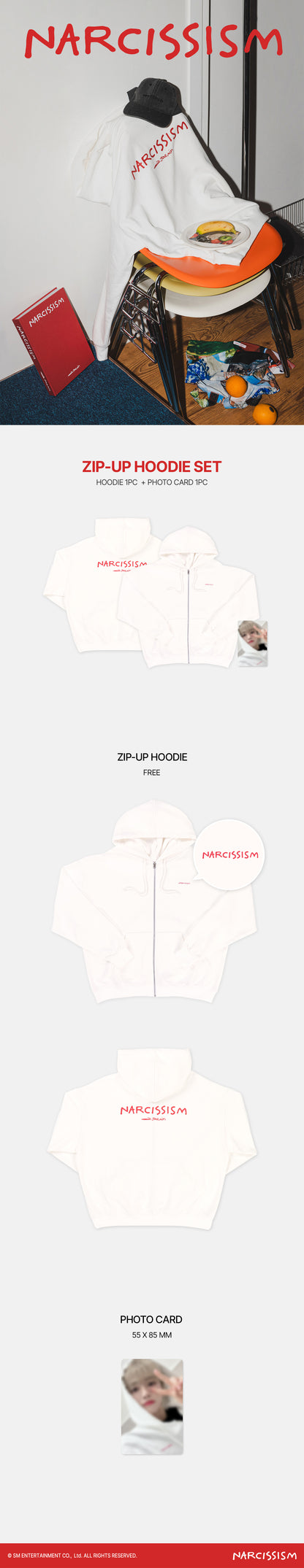 [PRE-ORDER] NARCISSISM : JAEMIN 1st PHOTO EXHIBITION - ZIP-UP HOODIE SET