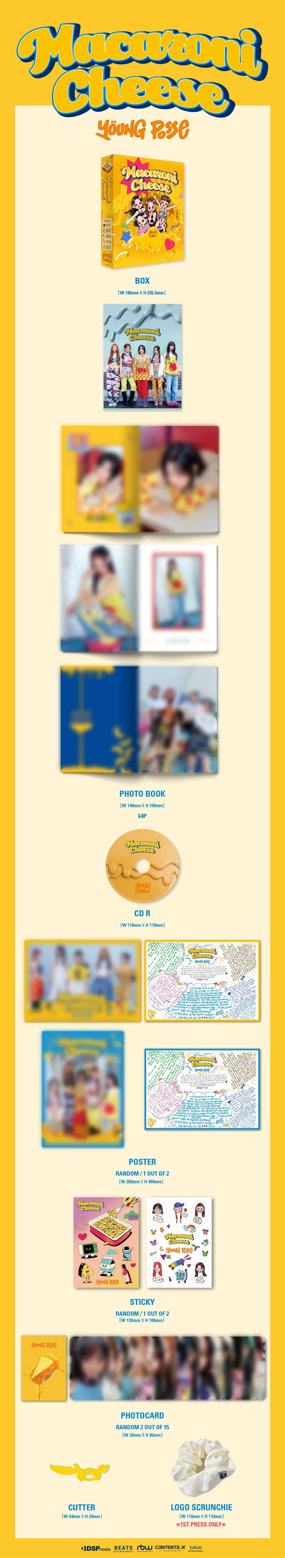 [PRE-ORDER] YOUNG POSSE - 1st EP [MACARONI CHEESE] + Makestar Photocard