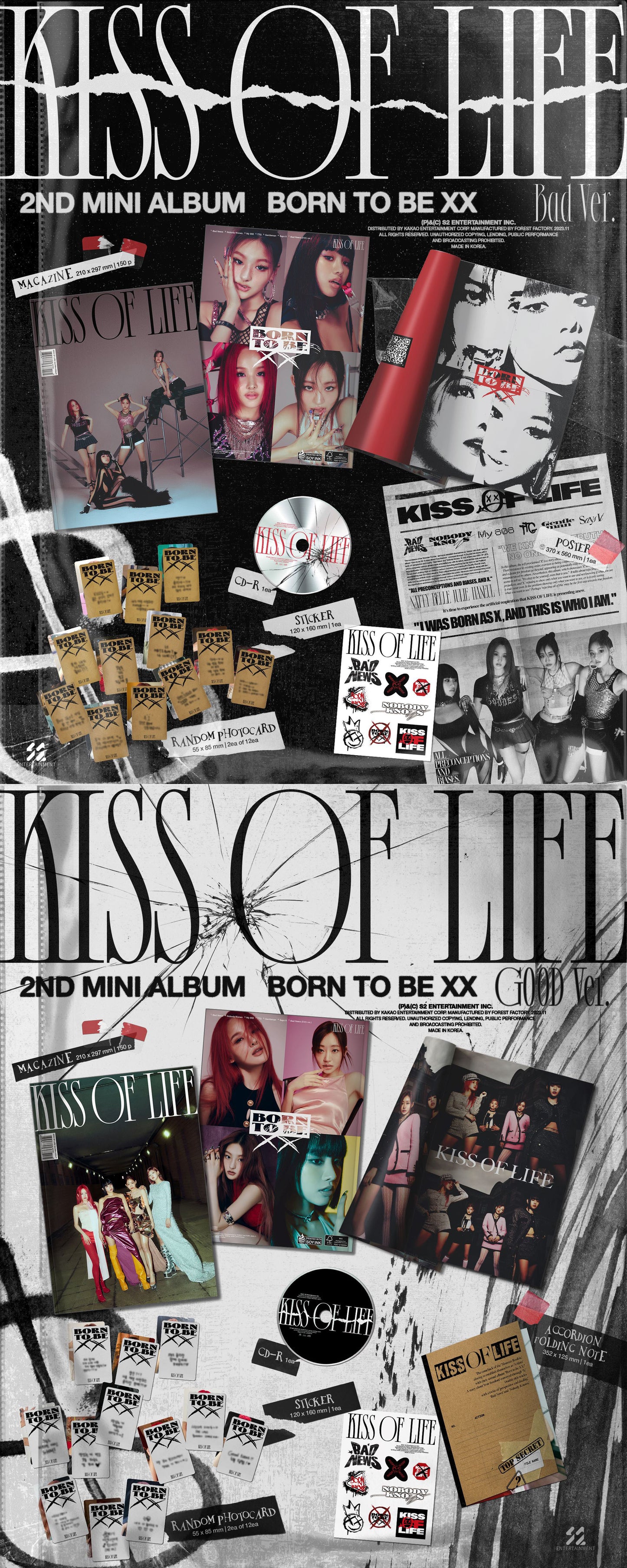 [PRE-ORDER] KISS OF LIFE - 2ND MINI ALBUM [Born to be XX] + WhosfanPhotocard