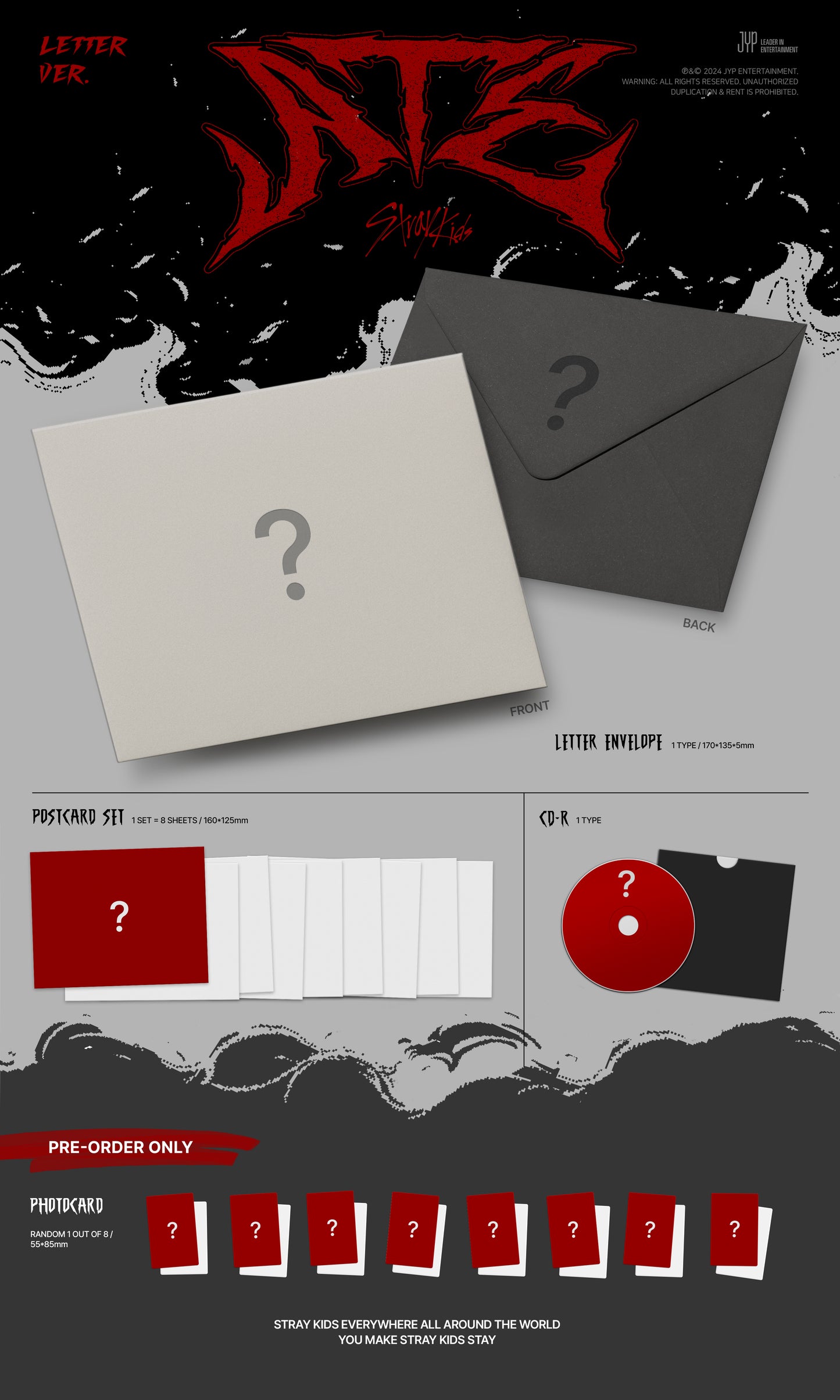 [PRE-ORDER] Stray Kids - 9TH MINI ALBUM [ATE] (Letter Ver.) + Yes24 Photocard