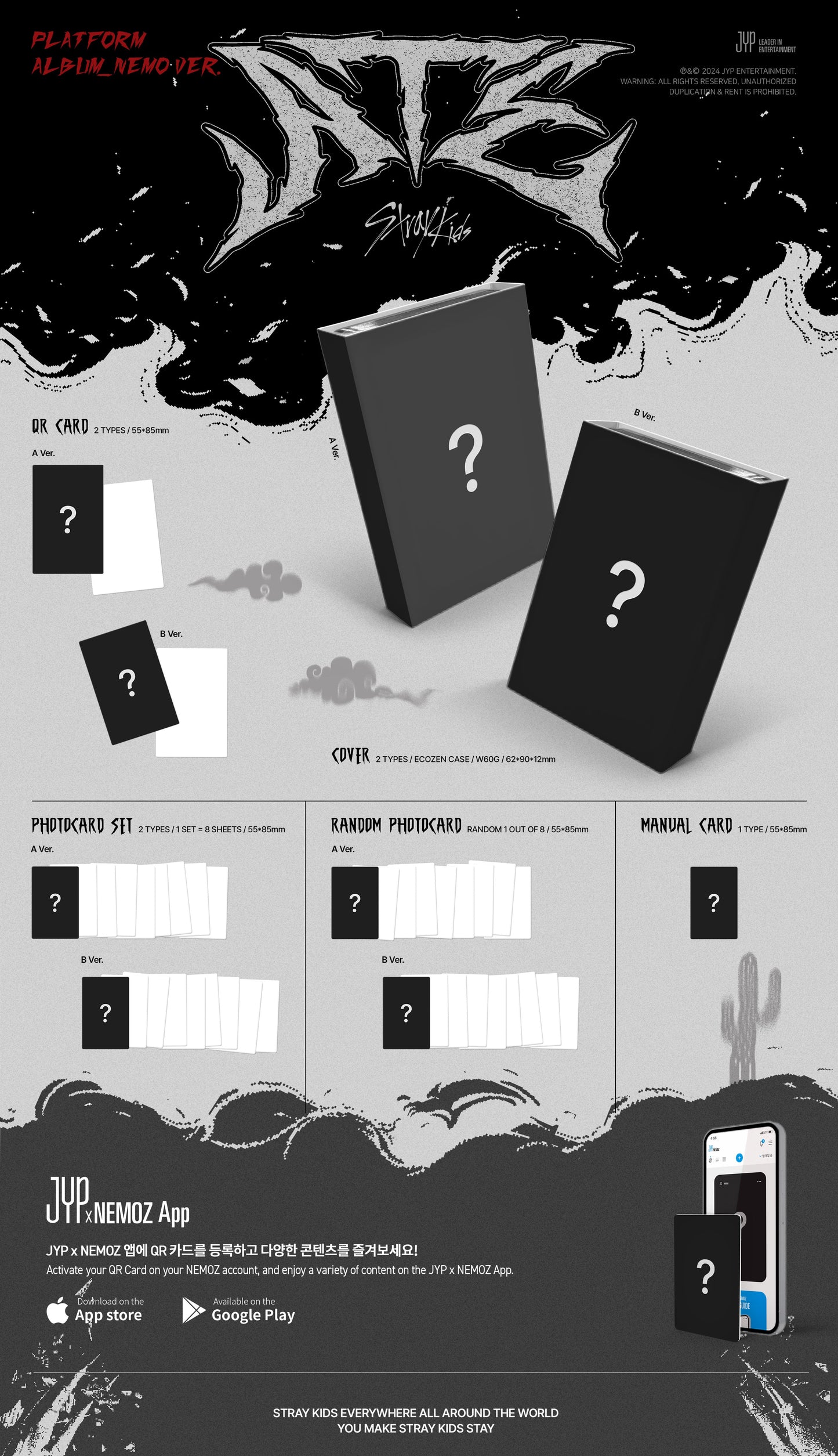 [PRE-ORDER] Stray Kids - 9TH MINI ALBUM [ATE] (NEMO Ver.) + JYP Shop POB