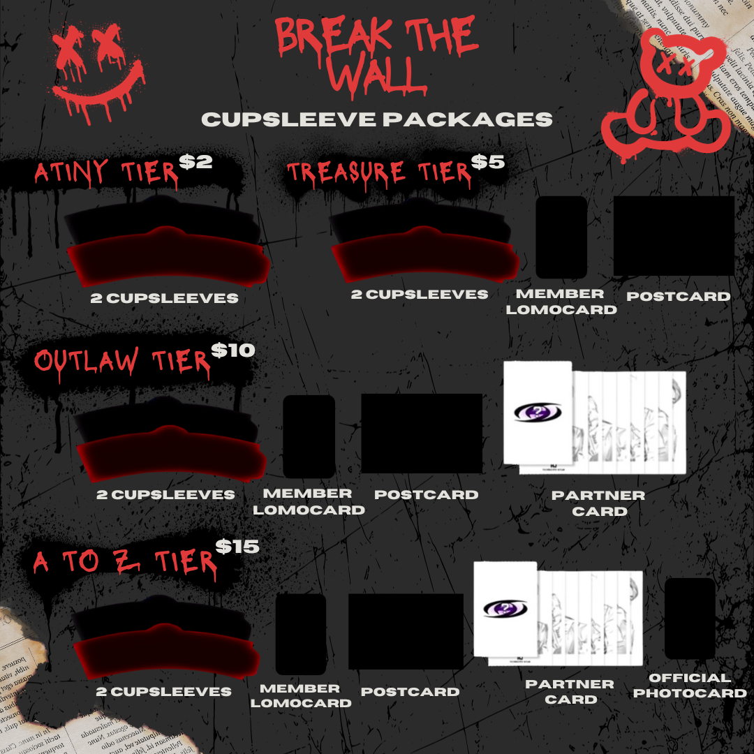 ATEEZ BREAK THE WALL CAFE- Cupsleeve Packages