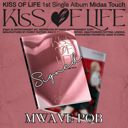 [PRE-ORDER] KISS OF LIFE - 1st Single Album [Midas Touch] (Photobook Ver.) [SIGNED] + MWAVE Photocard