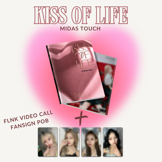 [PRE-ORDER] KISS OF LIFE - 1st Single Album [Midas Touch] (Photobook Ver.) + FLNK Video Call Fansign Photocard