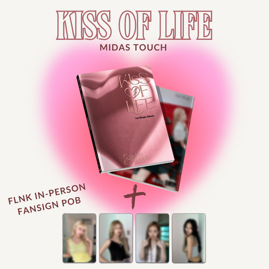 [PRE-ORDER] KISS OF LIFE - 1st Single Album [Midas Touch] (Photobook Ver.) + FLNK Offline Fansign Photocard