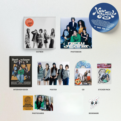 NewJeans - DOUBLE SINGLE ALBUM [How Sweet] (Standard Ver.) + AppleMusic Photocard