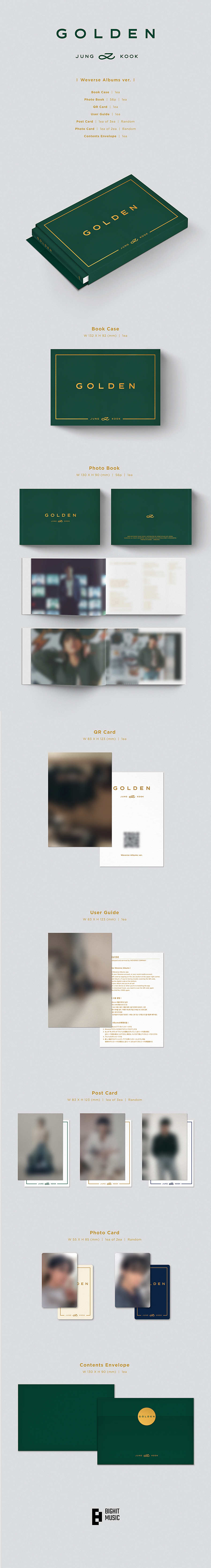 [PRE-ORDER] JUNGKOOK (BTS) - GOLDEN (Weverse Albums ver.) + WEVERSE POB