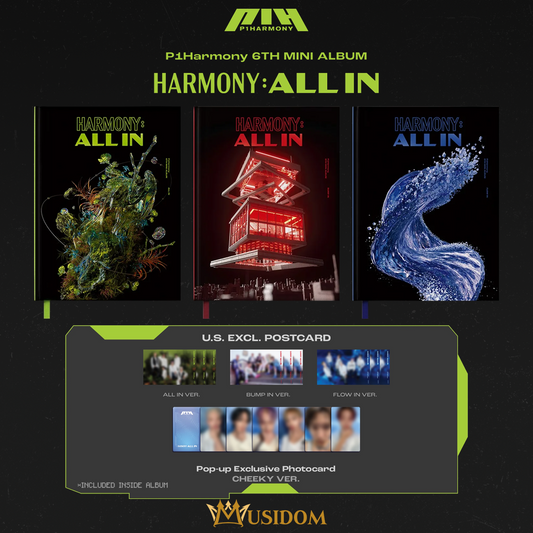 P1Harmony 6th Mini Album [HARMONY : ALL IN] (U.S. Ver. + Pop-up Store Photocard)