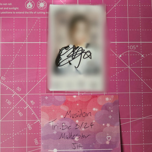 TRI.BE - Diamond [Hand Autographed/Signed] Jia Polaroid