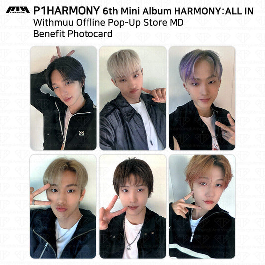P1Harmony - THE 6TH MINI ALBUM HARMONY:ALL IN [WITHMUU Pop-Up MD Official Benefit Photocard]